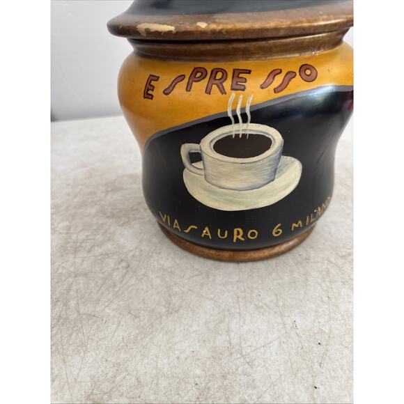 Vintage Marco Fabiano Heavy Ceramic Coffee Container With Lid - Picture 4 of 11